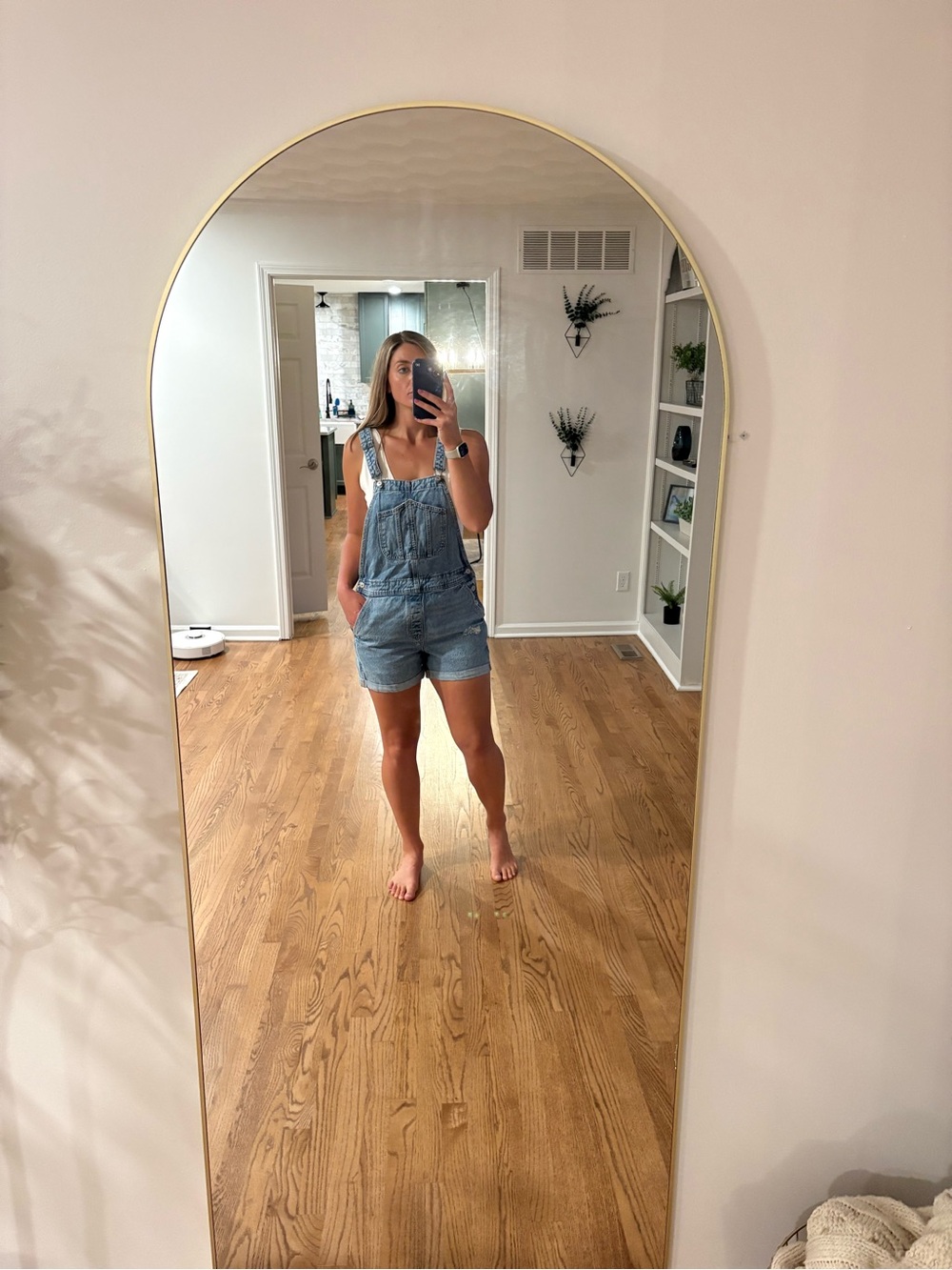 Old Navy Light Blue Denim Short Overalls